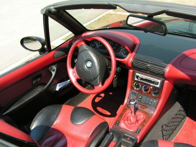 BMW Z3 Roadster Bei Fahrer Sport Sitz Bezug Oberteil Leder schwarz